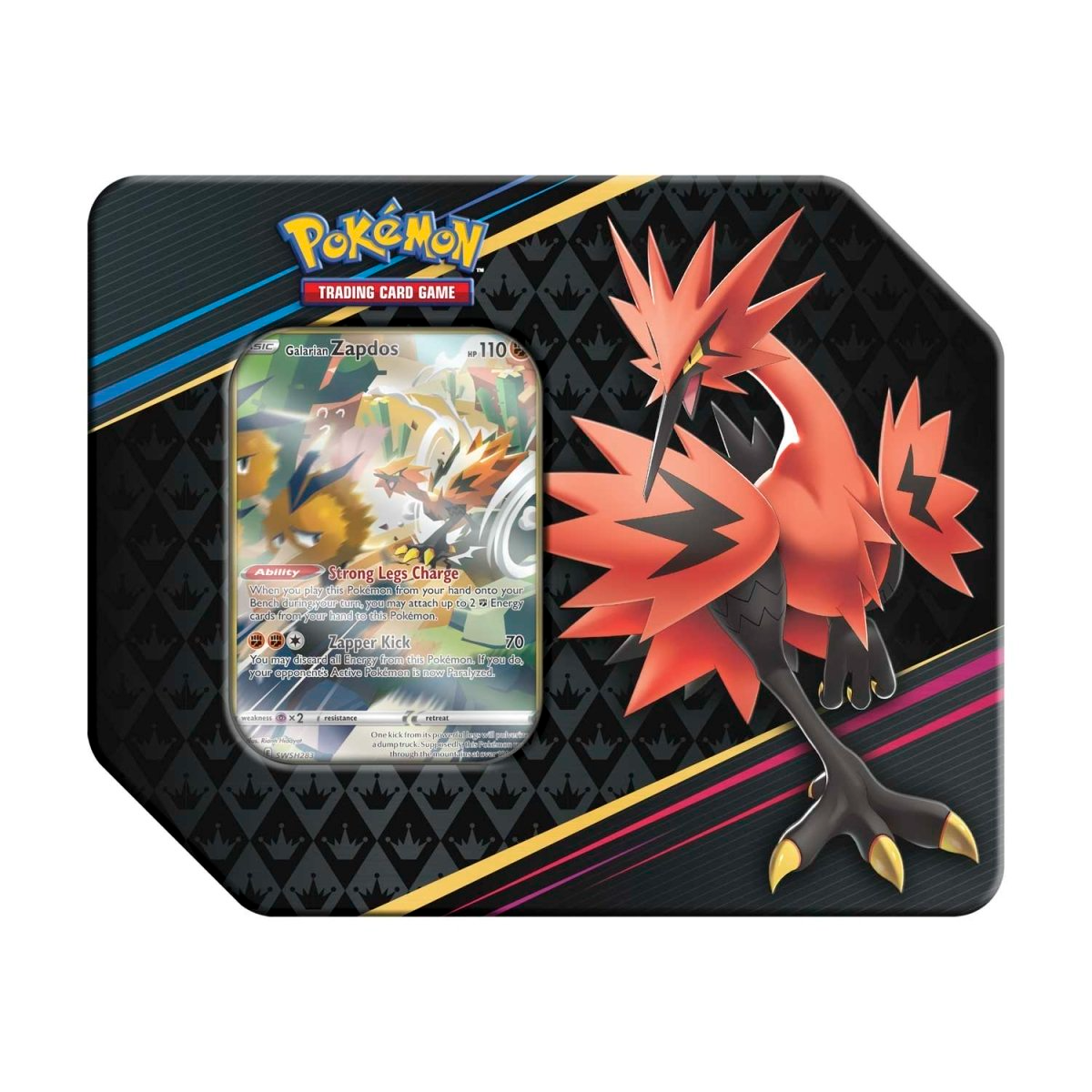Crown Zenith Tin (Galarian Zapdos) SWSH Pokemon TCG