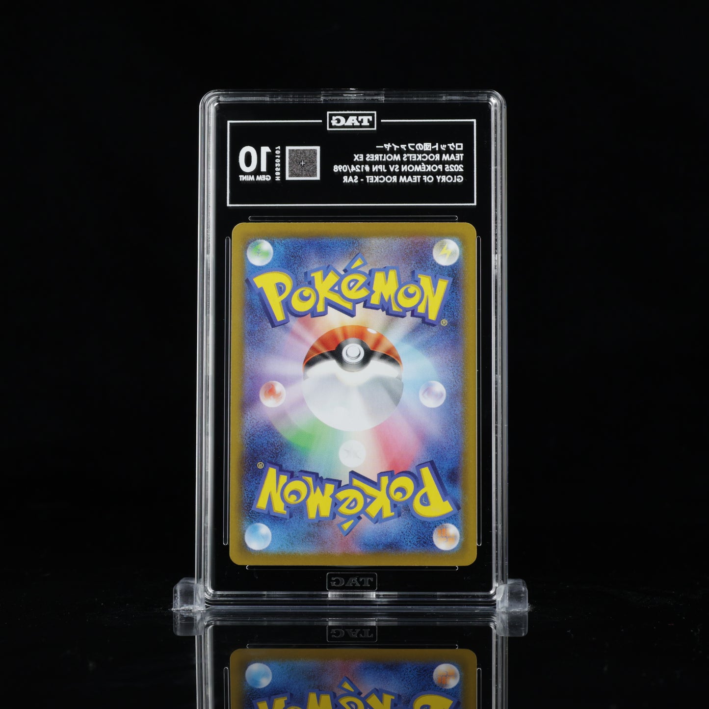 Team Rocket's Moltres ex 124/098 SAR - Glory of Team Rocket - TAG Gem Mint 10