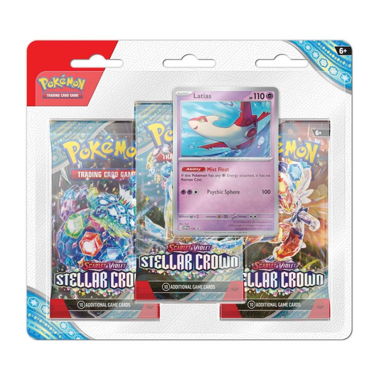 Stellar Crown 3-Pack Blister with Promo S&V Pokémon TCG