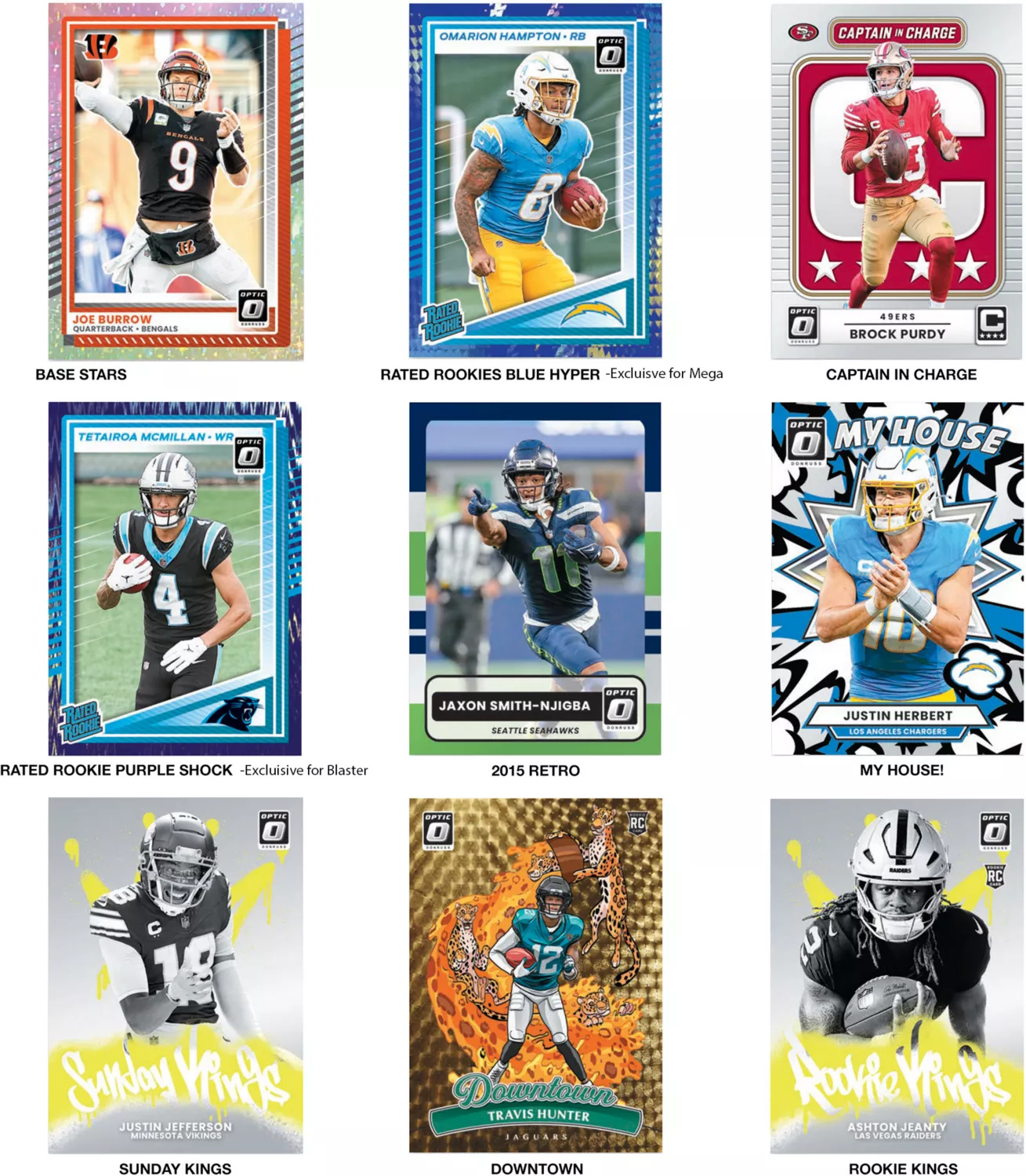 2025 Panini Donruss Optic Football Mega Box (LIMIT 5 PER HOUSEHOLD)
