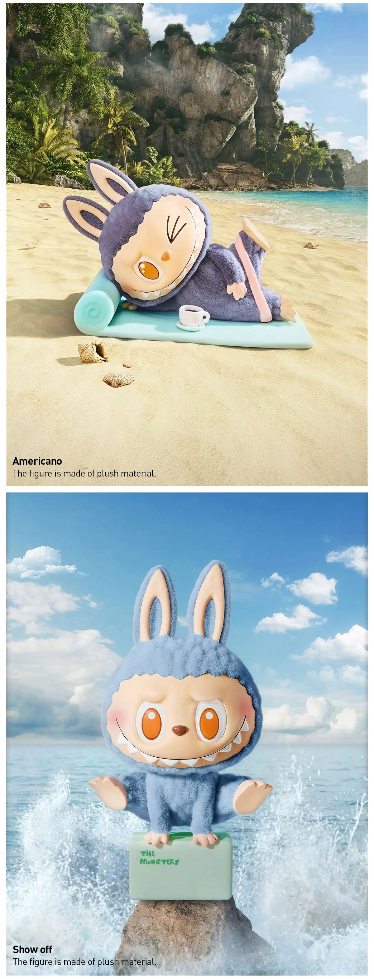 Labubu Lazy Yoga Series Figures - The Monsters from Pop Mart