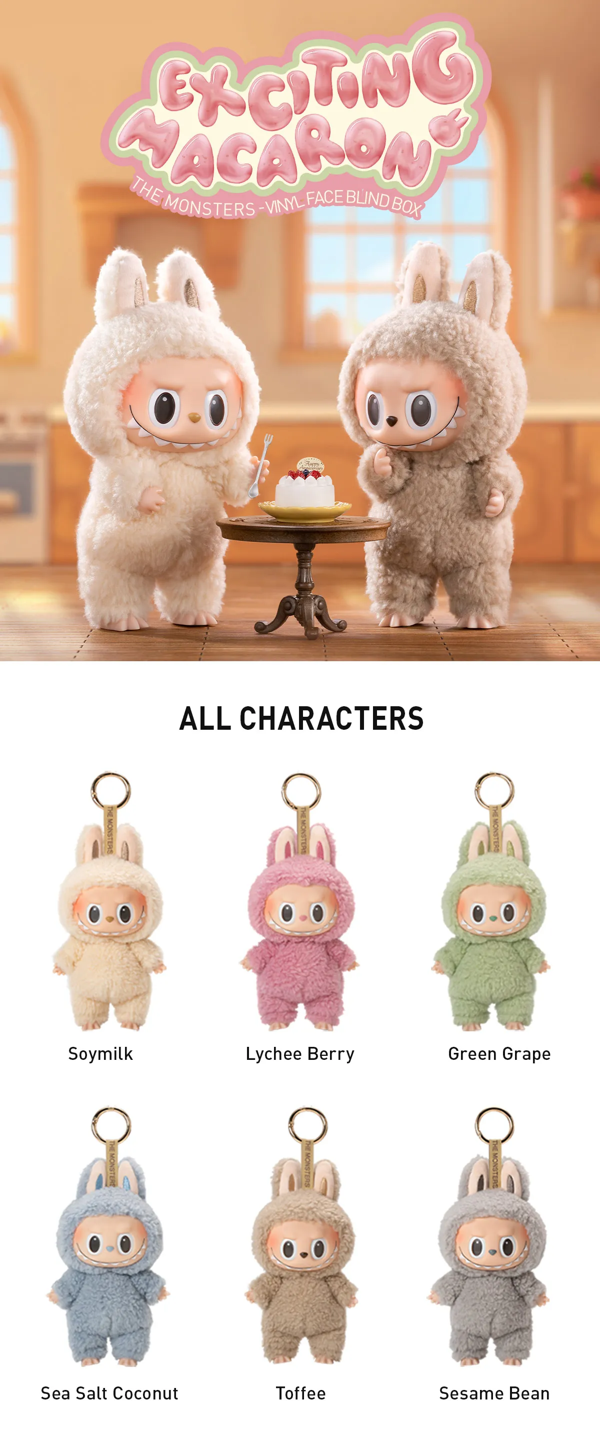 Labubu Exciting Macaron Vinyl Face Blind Box - THE MONSTERS