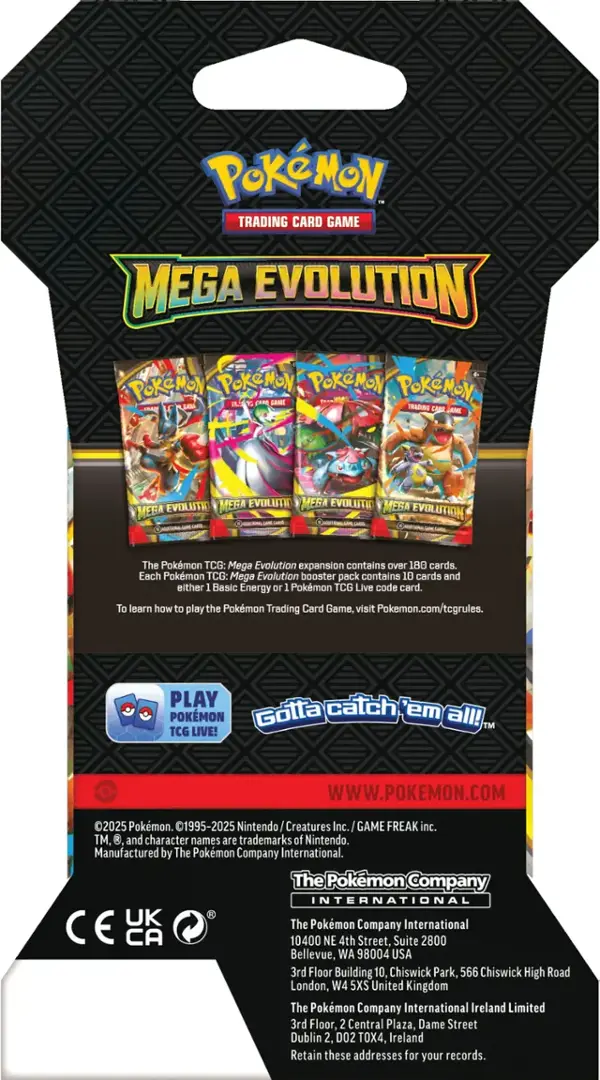 Mega Evolution Sleeved Booster Pack Pokémon TCG (LIMIT 8 PER CUSTOMER)