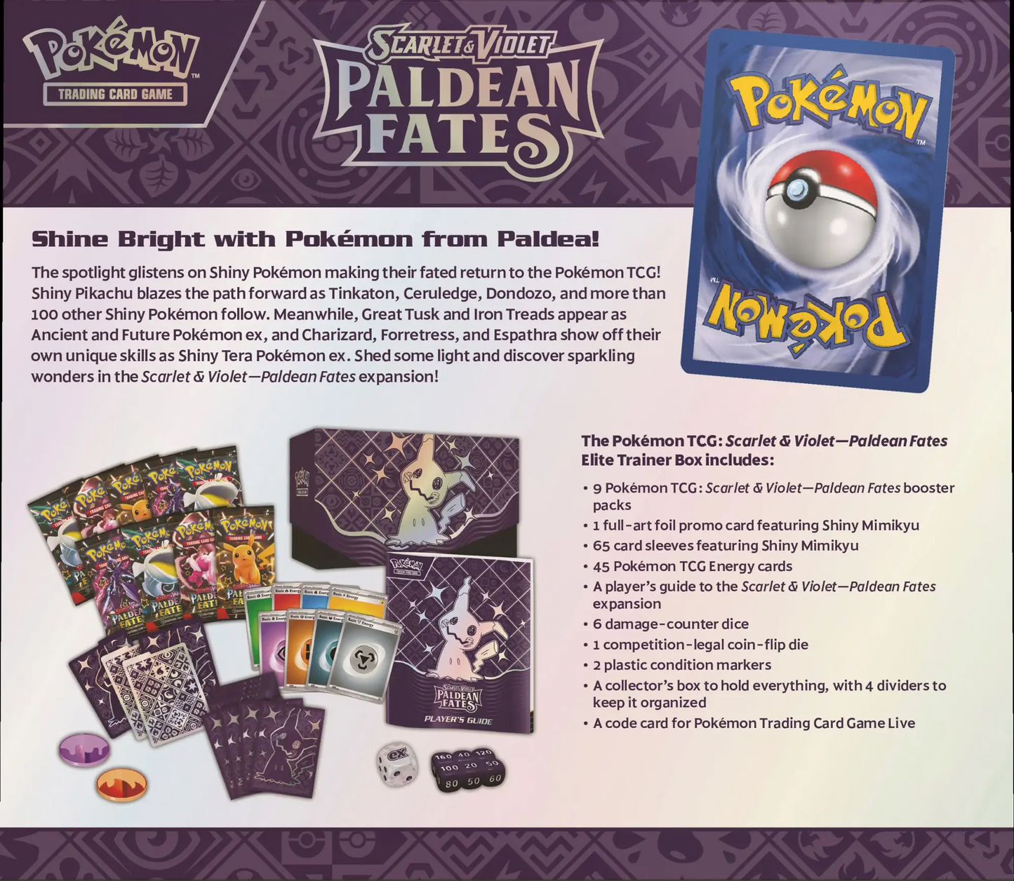 Paldean Fates S&V Elite Trainer Box Pokémon TCG