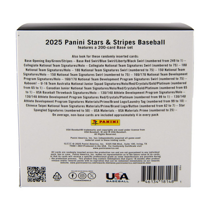 2025 Panini USA Baseball Stars & Stripes Mega Box
