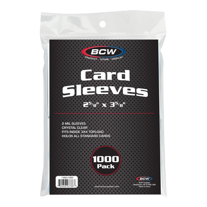 BCW Standard Card Sleeves 1,000-Pack