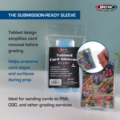 BCW Tabbed Card Sleeves 100-Pack