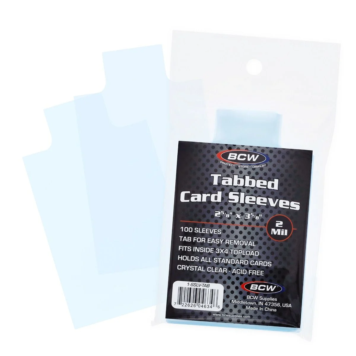 BCW Tabbed Card Sleeves 100-Pack