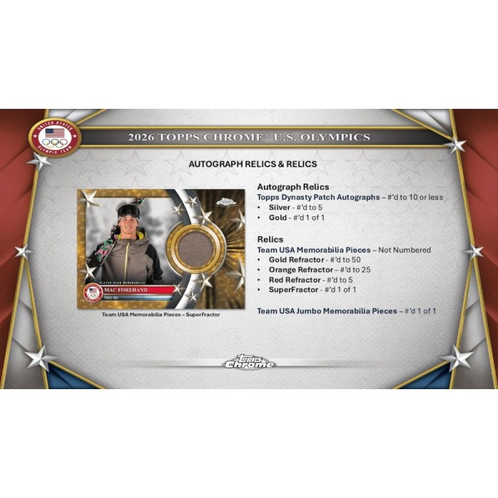 2026 Topps Chrome U.S. Olympics Hobby Box