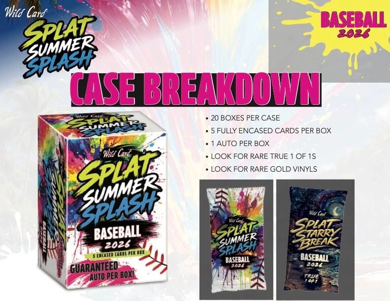 2026 Wild Card Splat Summer Splash Baseball Box