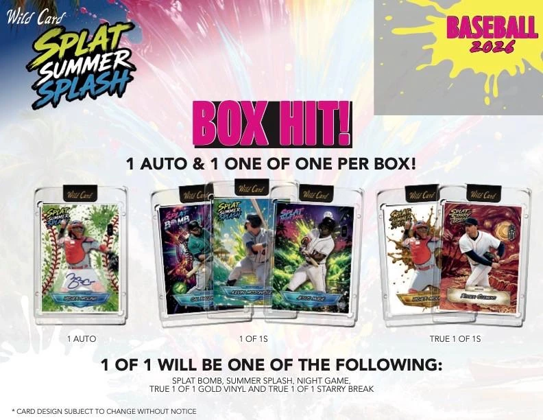 2026 Wild Card Splat Summer Splash Baseball Box