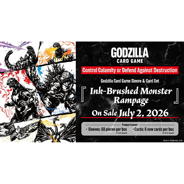 Godzilla Card Game: Ink-Brushed Monster Rampage Sleeve & Card Set