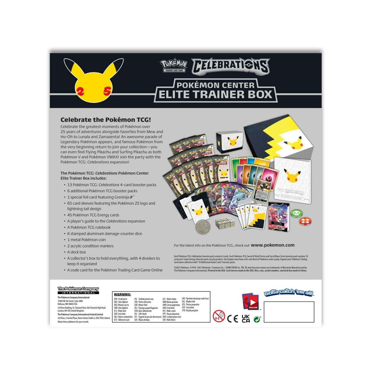Celebrations Pokémon Center Elite Trainer Box Pokémon TCG