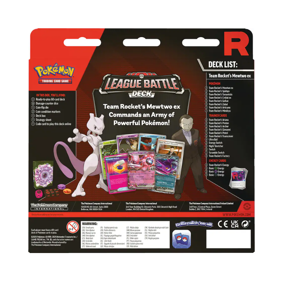 Team Rocket's Mewtwo ex League Battle Deck Pokémon TCG
