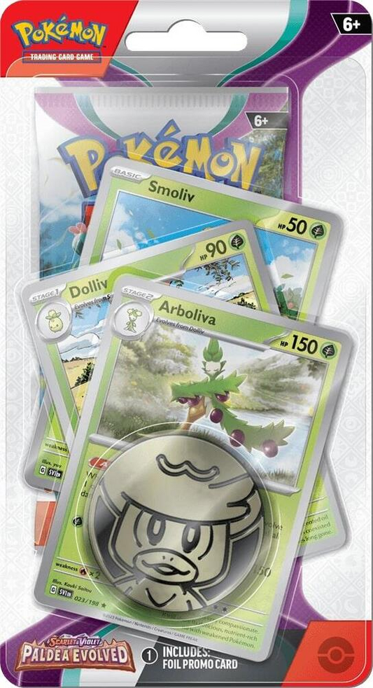 Paldea Evolved 3 Promo (Smoliv, Dolliv, & Arboliva) Premium Check Lane Blister Pokemon TCG