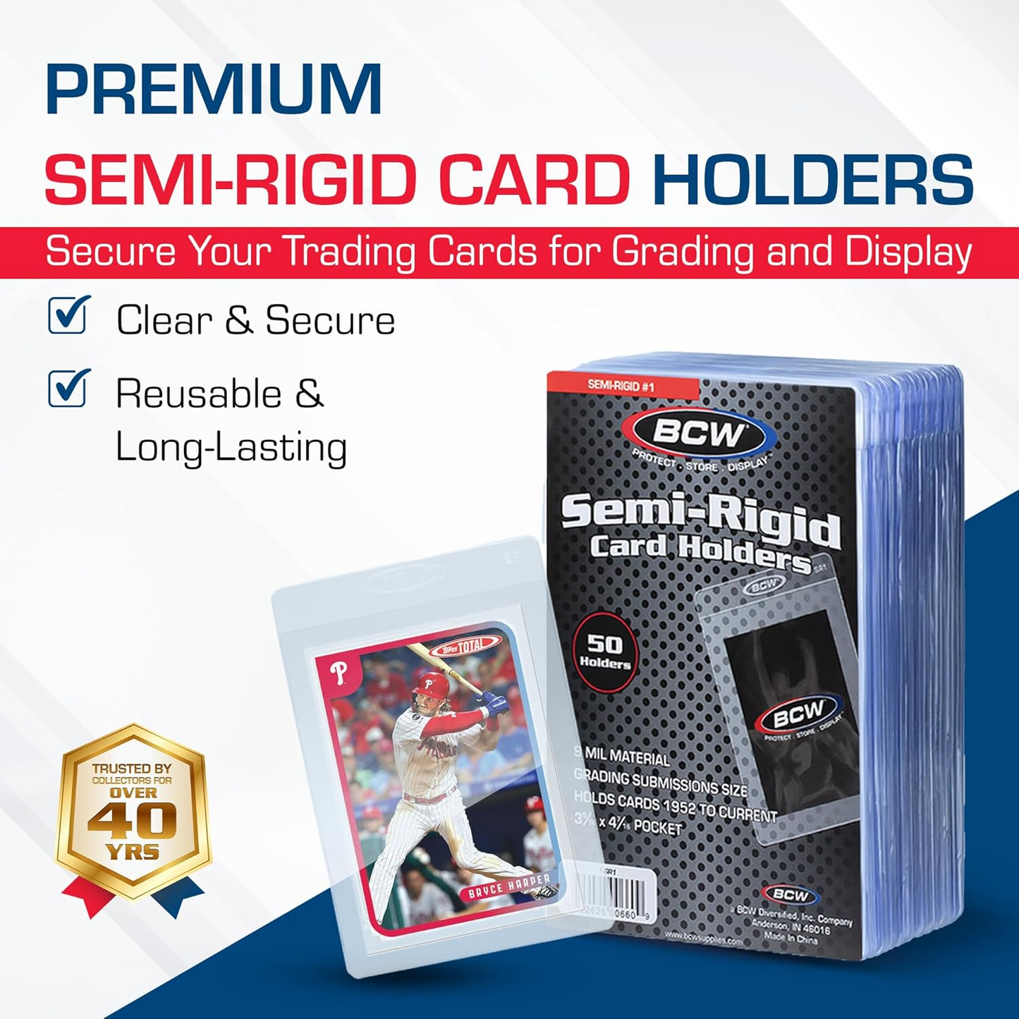 BCW Semi-Rigid Card Holders