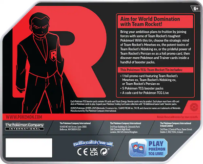 Team Rocket Tin Pokemon TCG