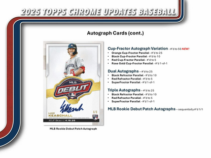 2025 Topps Chrome Updates Baseball Factory Sealed Mega Box