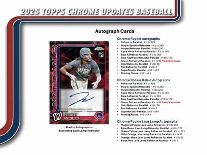 2025 Topps Chrome Updates Baseball Factory Sealed Value Box
