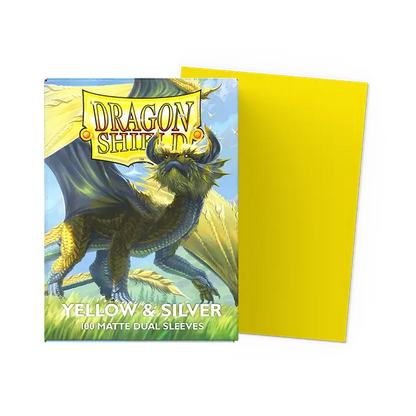 Dragon Shield Sleeves - Dual Matte Yellow & Silver