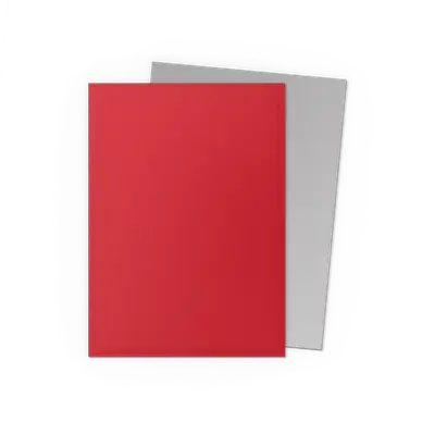 Dragon Shield Sleeves - Dual Matte Crimson & Silver