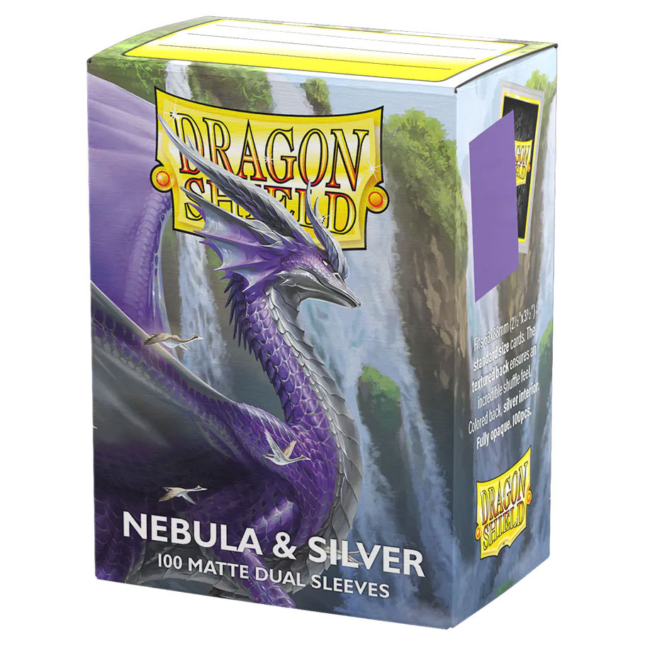 Dragon Shield Sleeves - Dual Matte Nebula & Silver