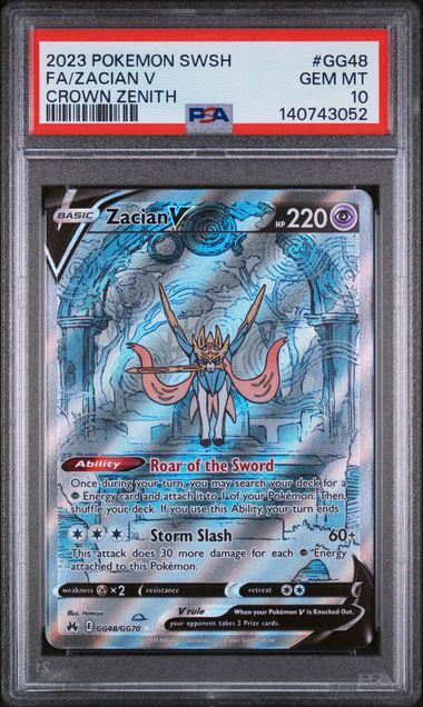 Zacian V GG48/GG70 UR - Crown Zenith - PSA 10