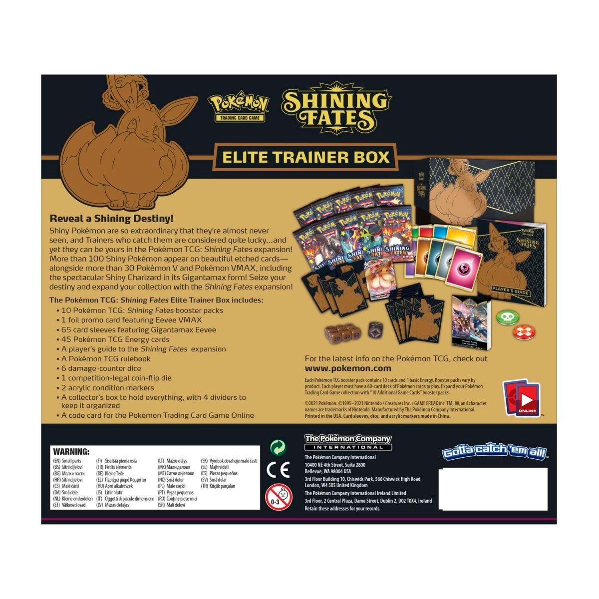 Shining Fates Elite Trainer Box SW&SH Pokémon TCG