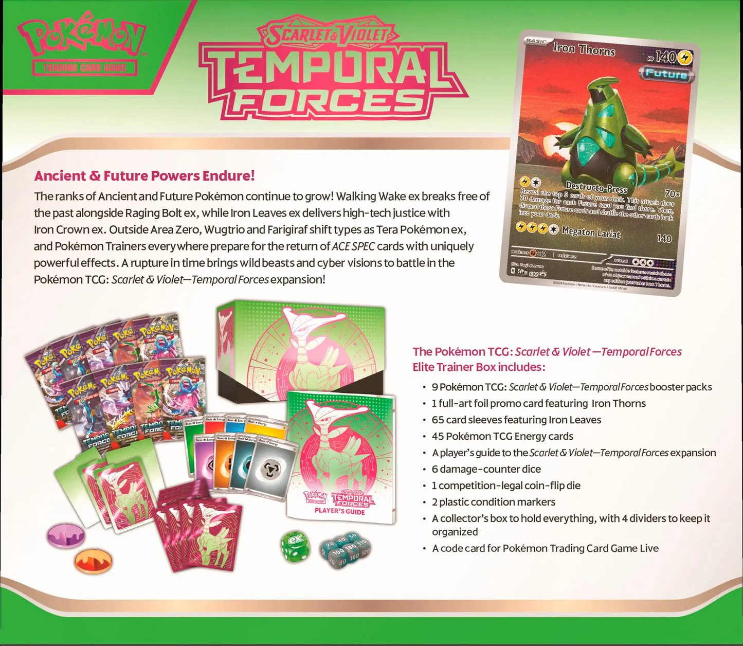 Temporal Forces S&V Elite Trainer Box (Various) S&V Pokémon TCG