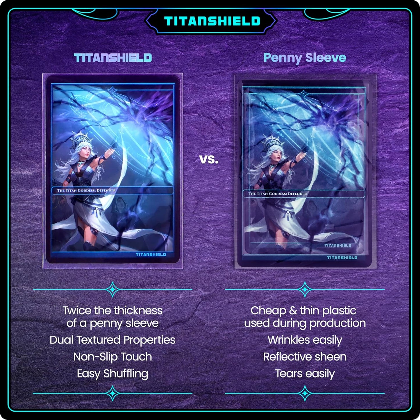 TitanShield Premium Clear Card Sleeves 3-Pack (150 Sleeves Total)