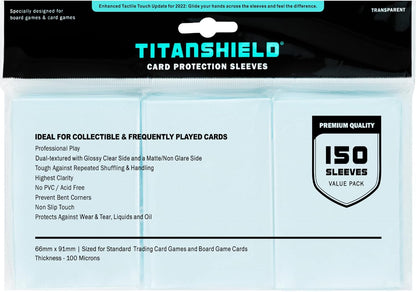 TitanShield Premium Clear Card Sleeves 3-Pack (150 Sleeves Total)