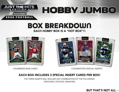 2026 Wild Card Alumination "Just The Hits" Football Jumbo Hobby Box ***LIMIT 5***