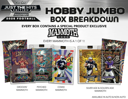 2026 Wild Card Alumination "Just The Hits" Football Jumbo Hobby Box ***LIMIT 5***