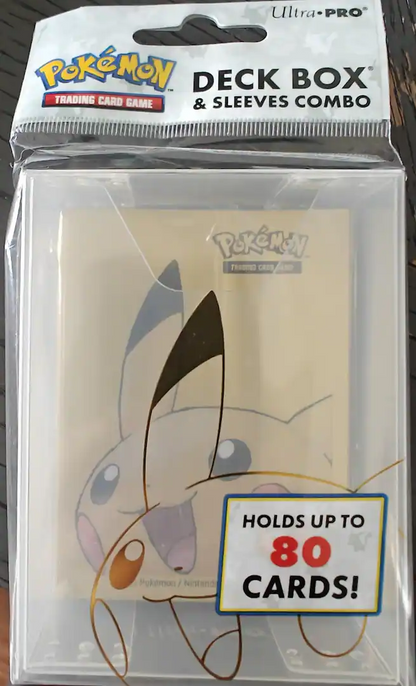 Ultra Pro Pikachu Deck Box (CLEAR) & Sleeves Combo