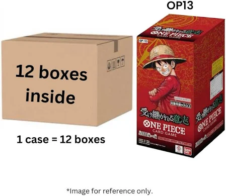 Boîte Display Booster OP-13 Japonais One Piece Card Game - « Carrying On His Will » - 24 Boosters + Toploader Inclus - 9