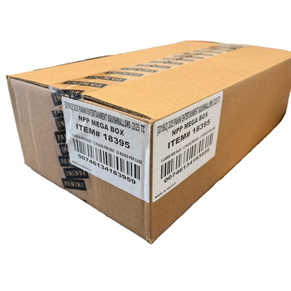 Sealed trading card box of 2025 Panini Squishmallows mega boxes