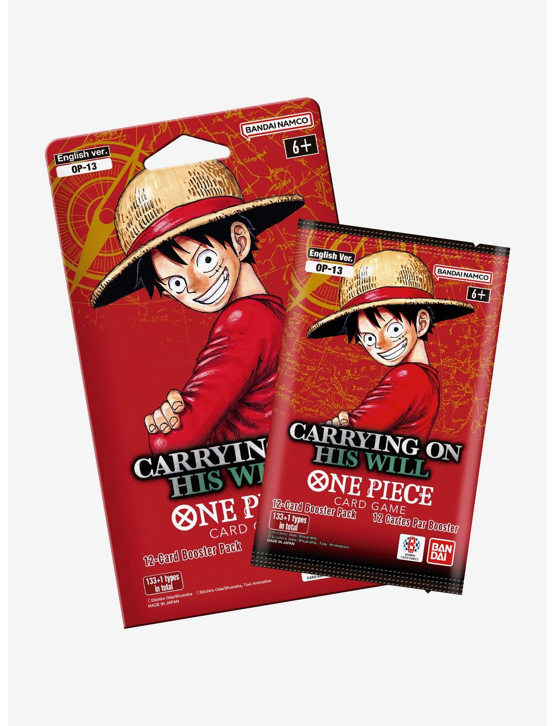 op-13 booster box english One Piece CG: Carrying on His Will (OP-13) Sleeved Pack Yugioh Cards | Yu-Jo nouveau Type of Deck:Collector Deck [100 Card FULLY Foiled Deck]
