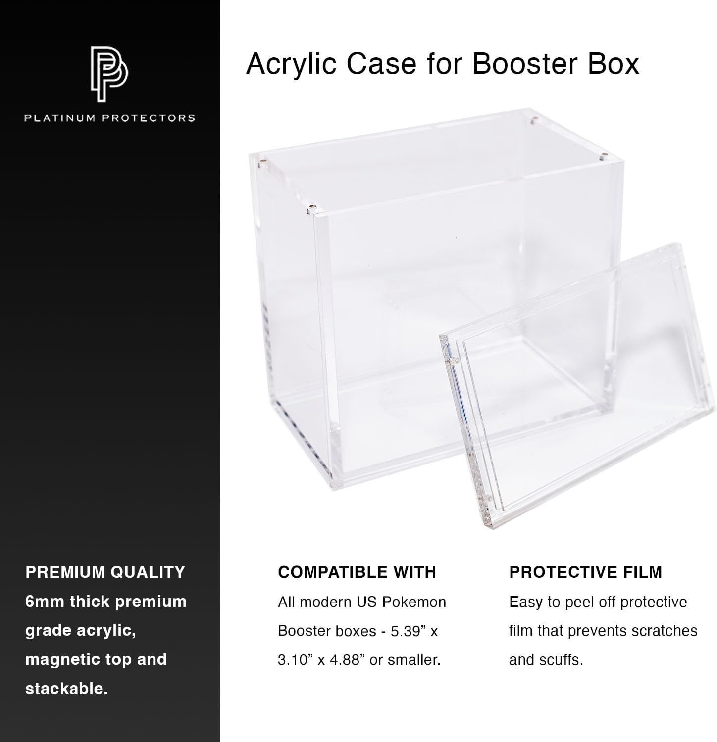 Platinum Protectors Acrylic Display Case for Pokemon Booster Box GC Hobby Platinum Protectors Acrylic Display Case for Pokemon Booster Box GC Hobby