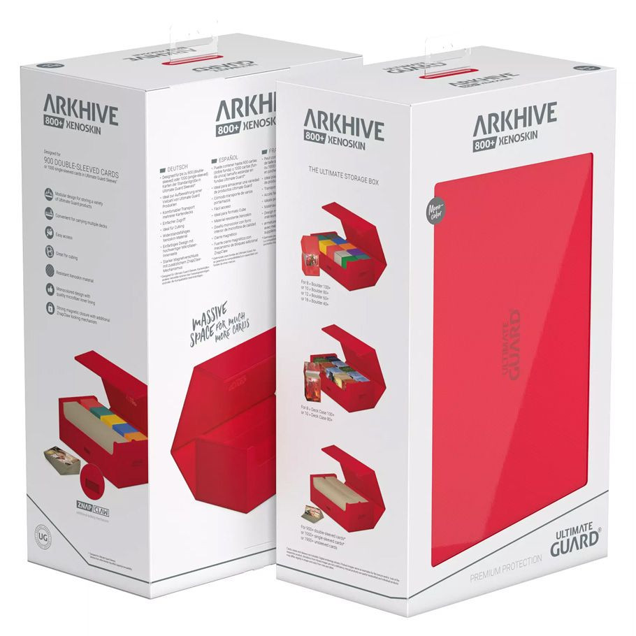 Ultimate Guard Arkhive 800+ Xenoskin Deck Box - Red